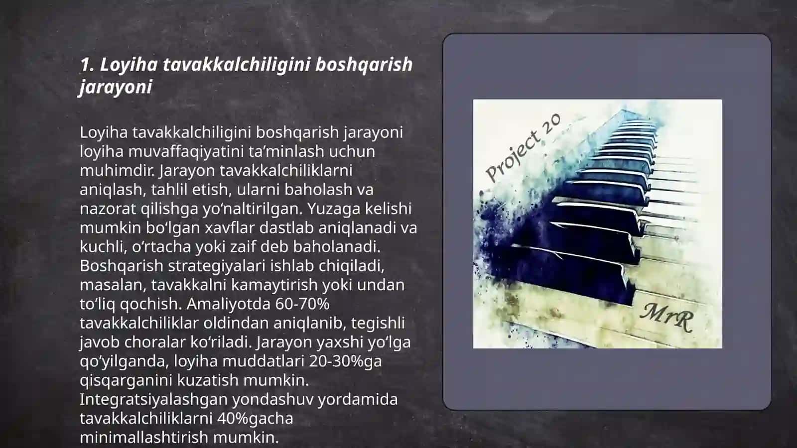 Loyiha tavakkalchiligini tizimli asoslari 3