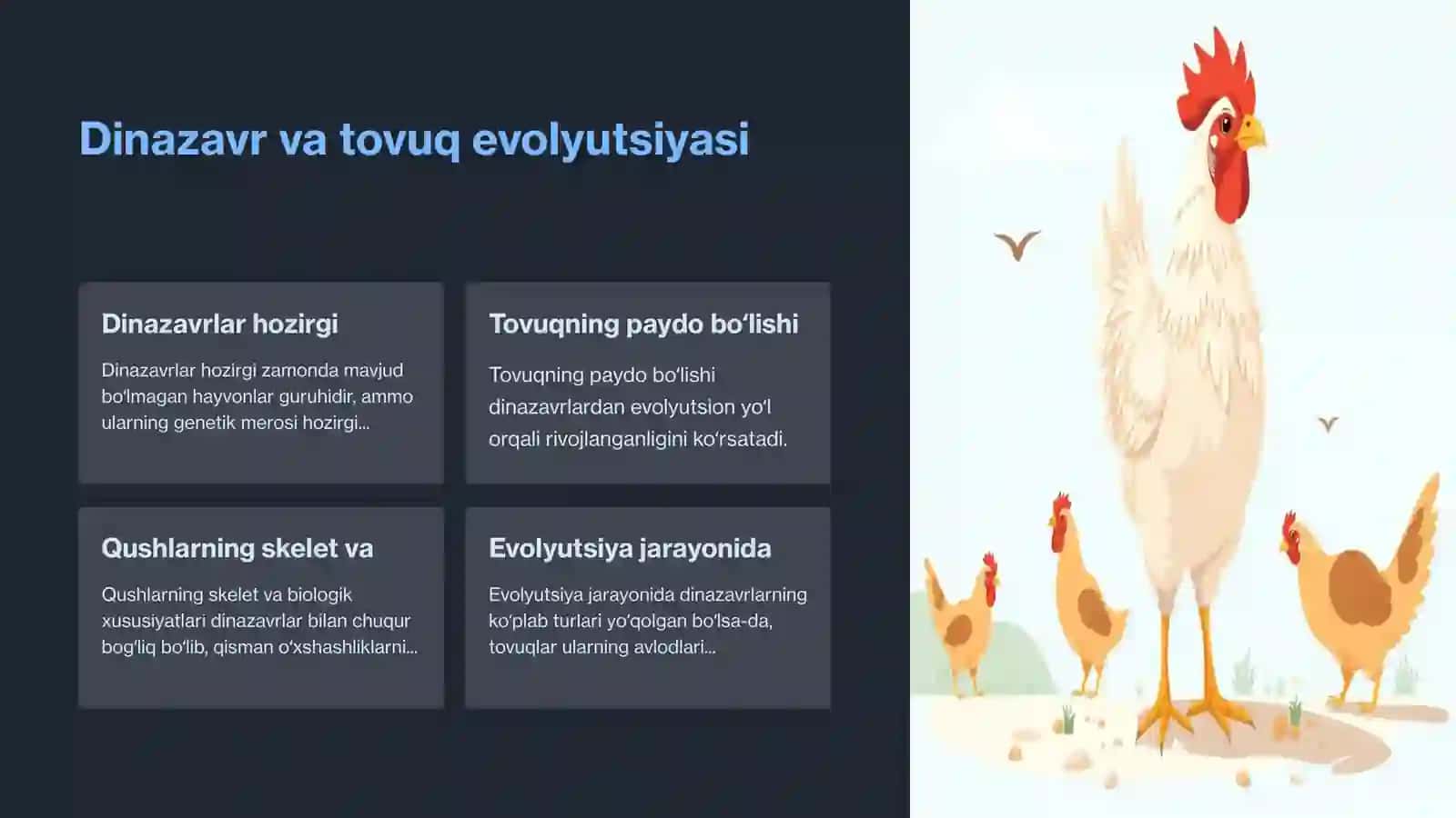 Dinazavr avlodlari sifatida tovuqlar hayot usullari 3