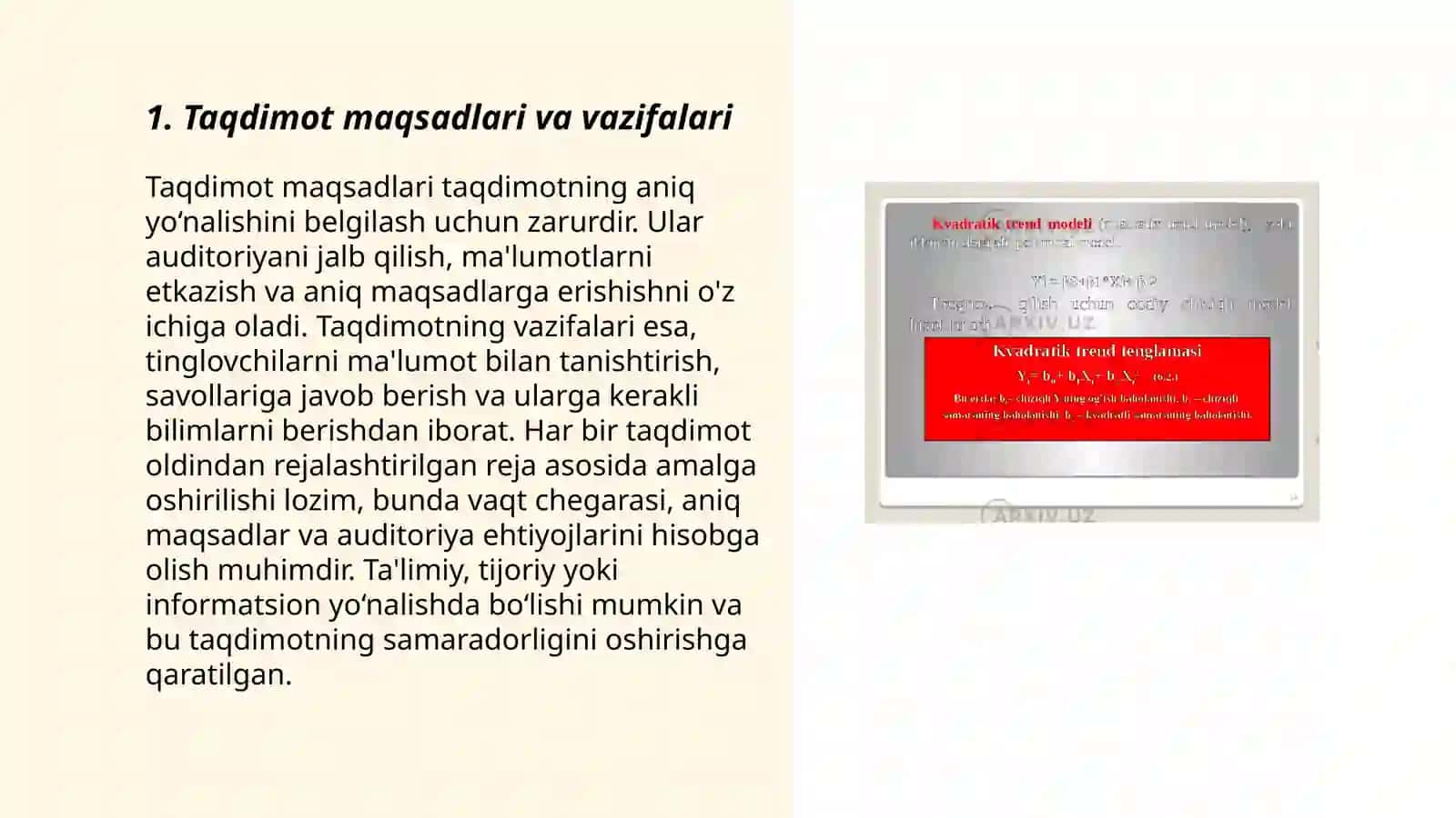 Taqdimot tayyorlash va taqdim etish usul va vositalari 3