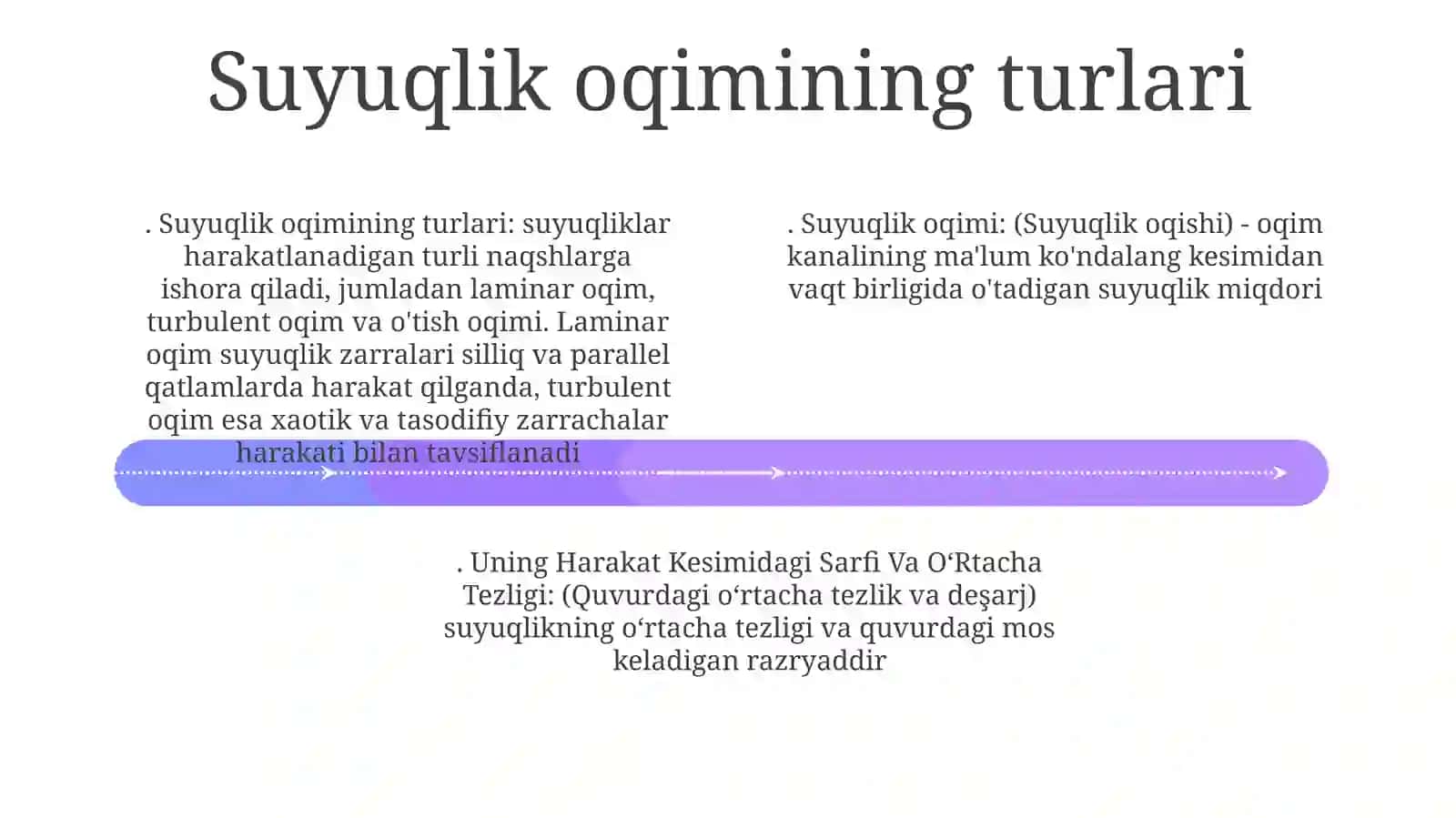 Suyuqlik Oqimi, Uning Harakat Kesimidagi Sarfi Va OʻRtacha Tezligi 3