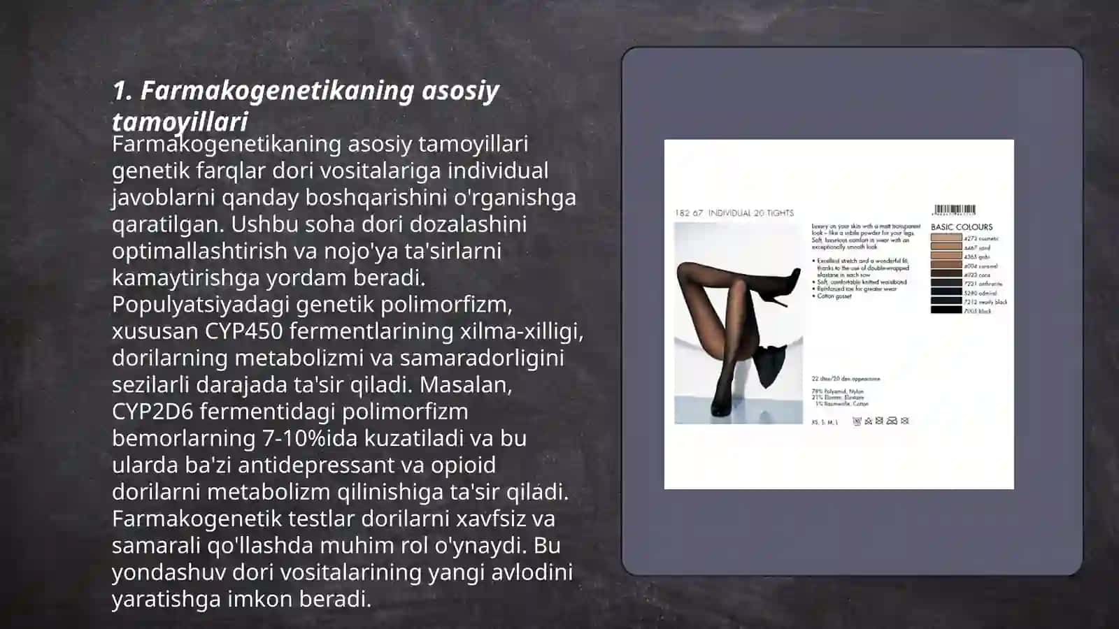 Farmakogenetika dorilarning individual tasirini urganish 3