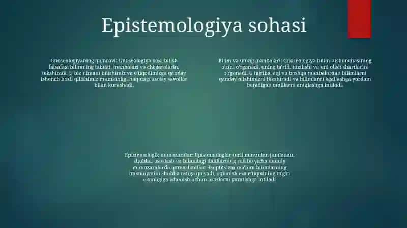Bilish Falsafasi Gnoseologiya 3