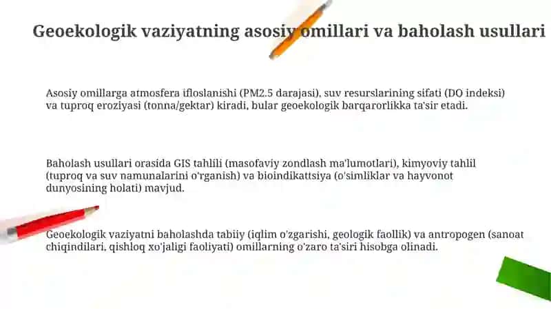 Geoekologik vaziyatnibaholashvaularniyaxshilash 3