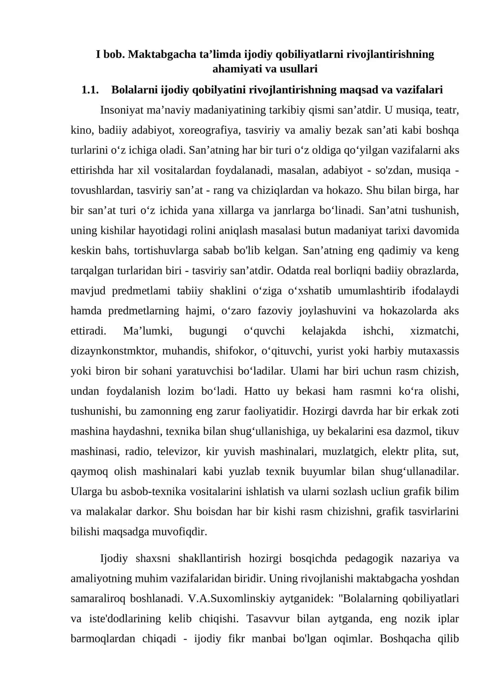 Bolalarning ijodiy qobiliyatini baholash mezonlari va rivojlantirish usullari (diagnostika) 3