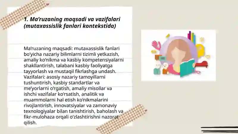 Mutaxassislik fanlarini o‘qitish shakllari 3