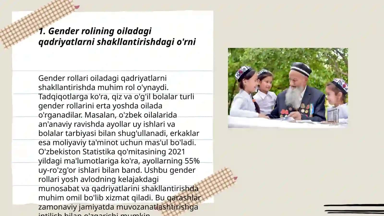 Gender farqlarining hayotiy qadriyatlar va kelajak oila haqidagi g’oyalarni shakllantirishga ta’siri oila tarbiyasida gender assimetriyasi 3