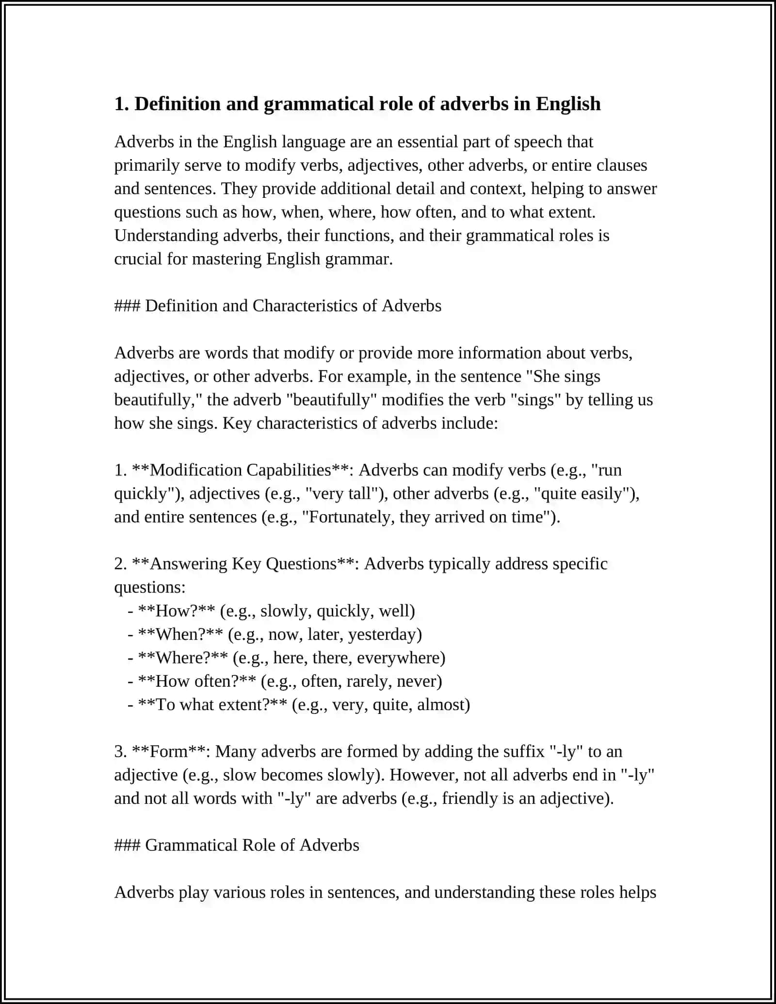 GETTING FAMILIAR WITH ENGLISH GRAMMAR STRUCTURE OF THE ADVERB 3