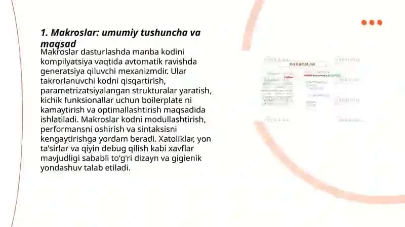 Makroslar. Kichik funksionallar uchun makroslar 3