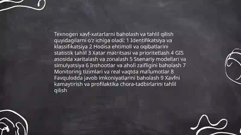 Texnogen xususiyatli favquloddavaziyatlarni oldini olish chora tadbirlari 3