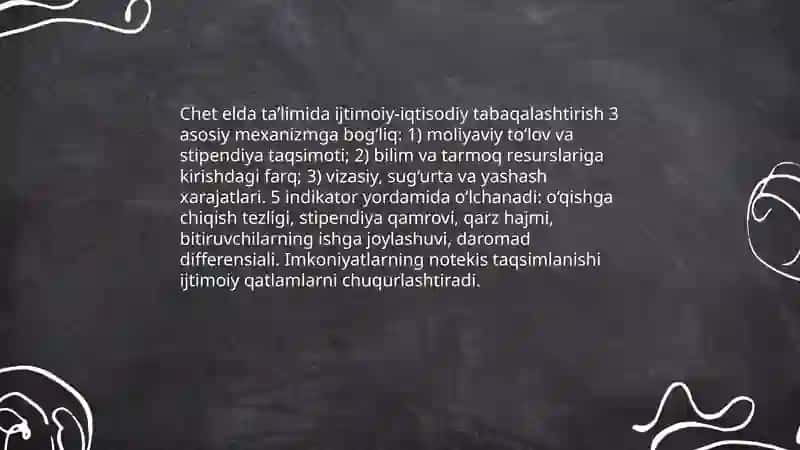 Chet elda taʼlimida tabaqalashtirish 3