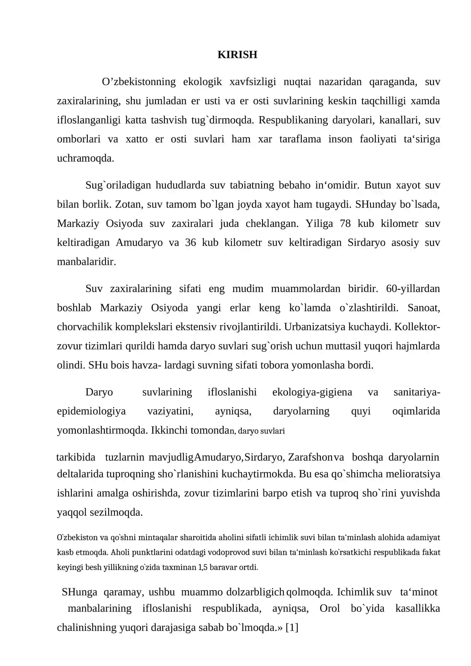 O'zbekiston suv resurslari va ulardan foydalanish 3