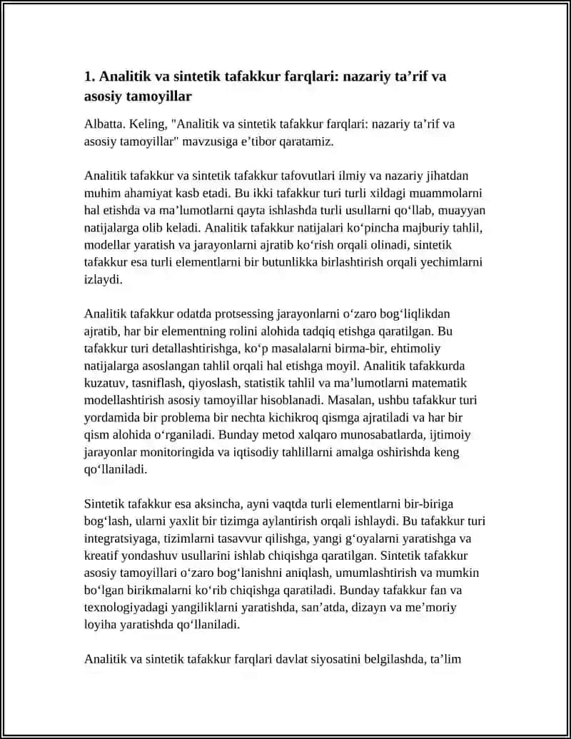 ANALITIK VA SINTETIK TAFAKKUR FARQLARI 3