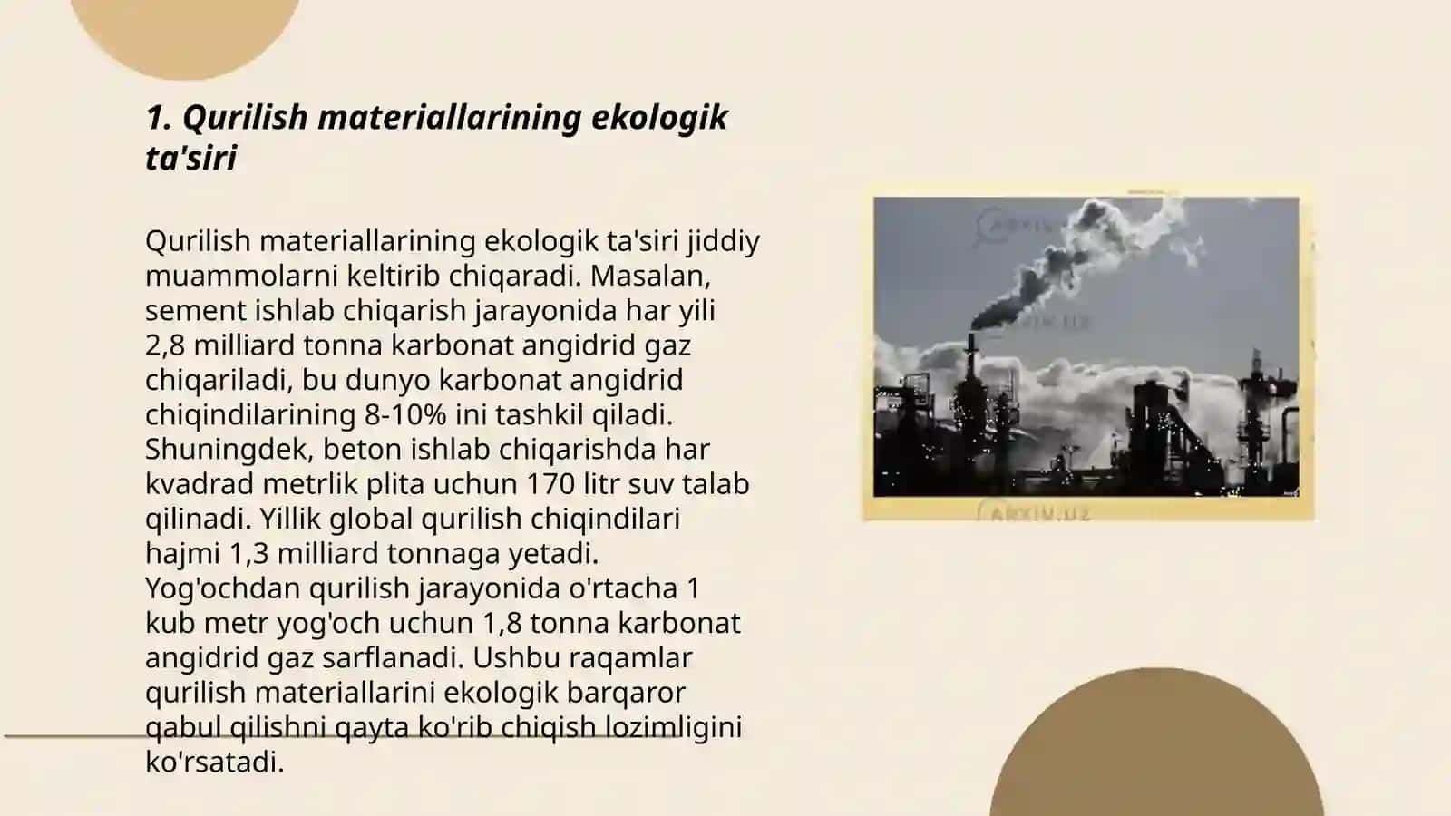 Qurilish kimyosi va ekologik muammolari 3
