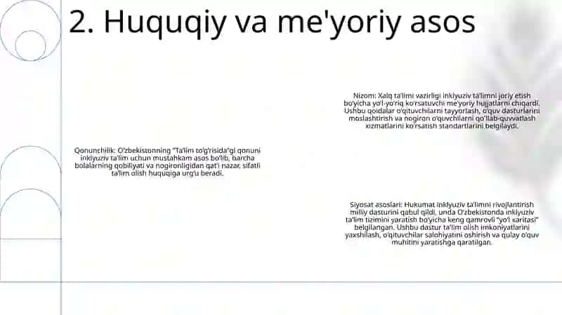 Òzbekistonda Inklyuziv Talimning Meyoriy Huquqiy Baxasini Tahlil Qilish 3