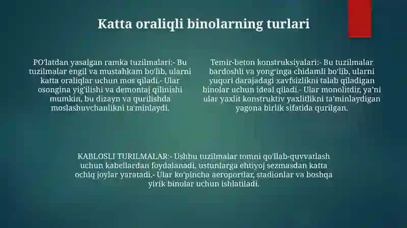 Katta Oraliqli Bino Va Inshootlarni Montaj Usullari 3