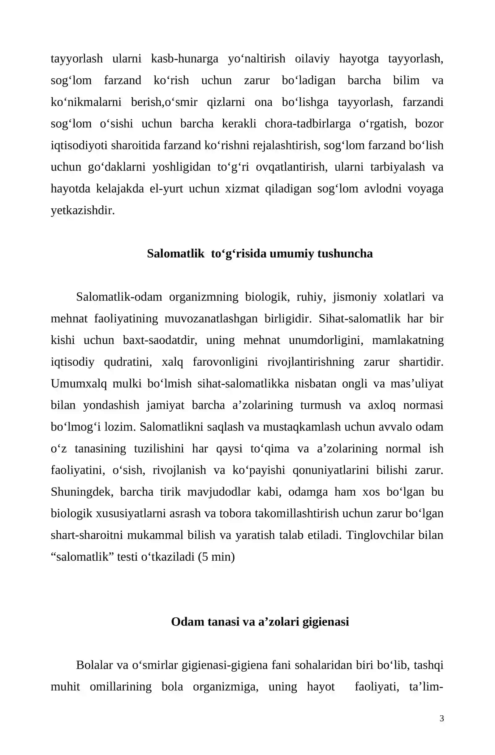 Tibbiy madaniy asoslari va reproduktiv salomatlik 3
