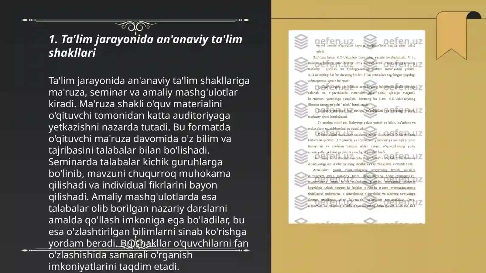 Ta'limni tashkil etish shakllari va turlari 3