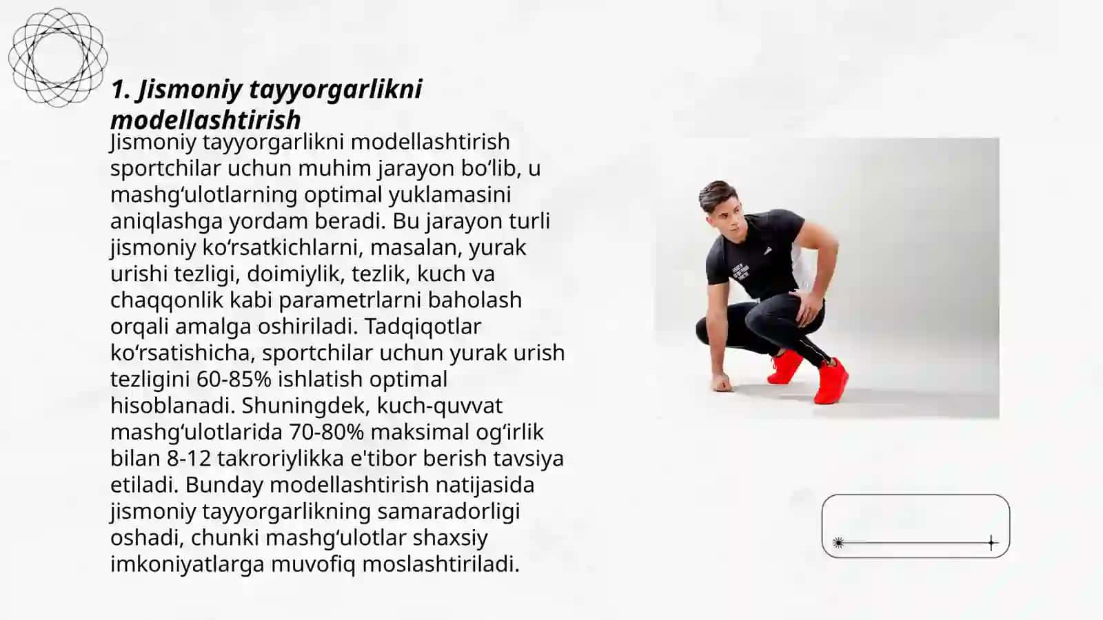 Jismoniy tayyorgarlikni modellashtirish 3