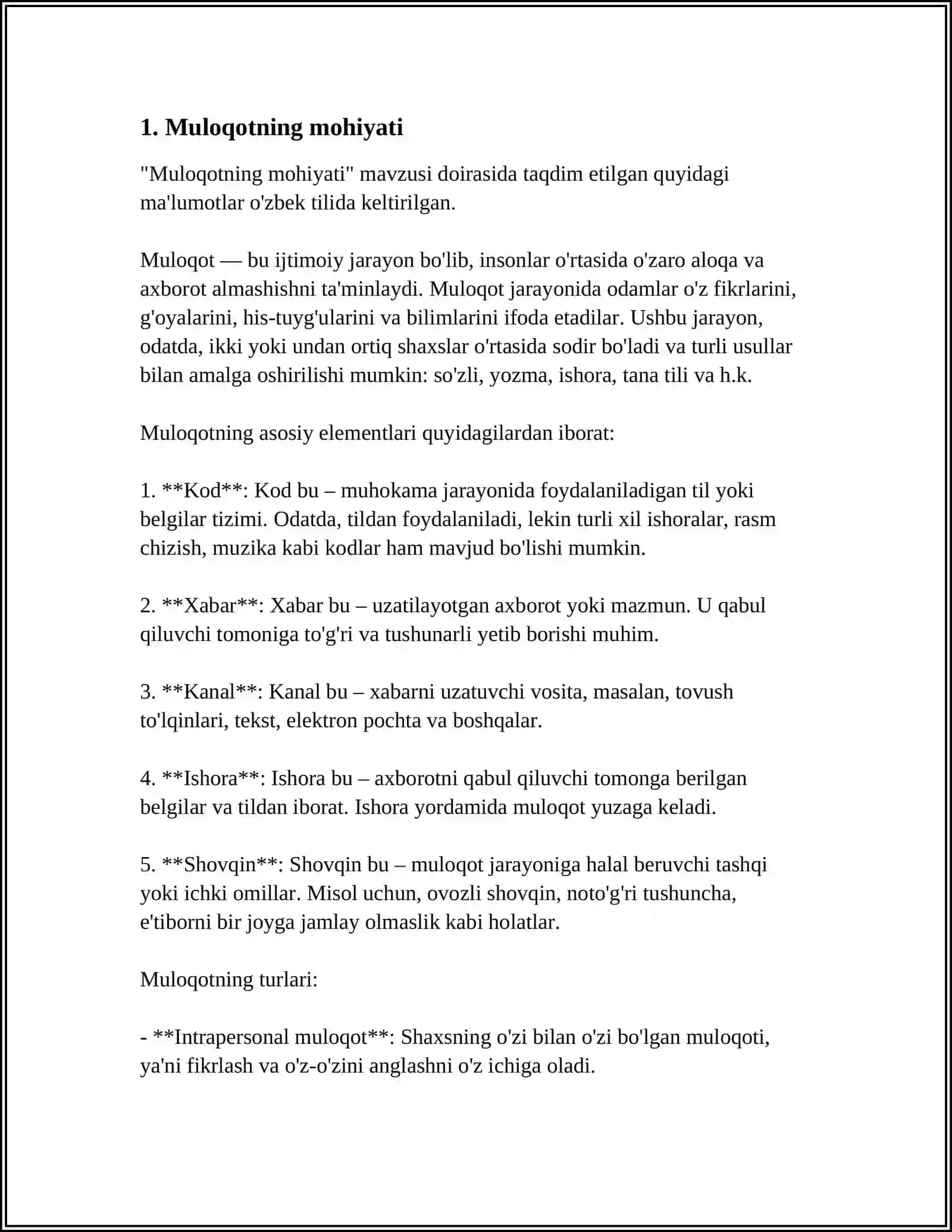 Muloqotning Mohiyati 3