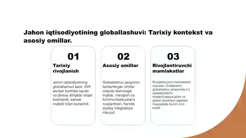 Jahon iqtisodiyotining globallashuvi 3
