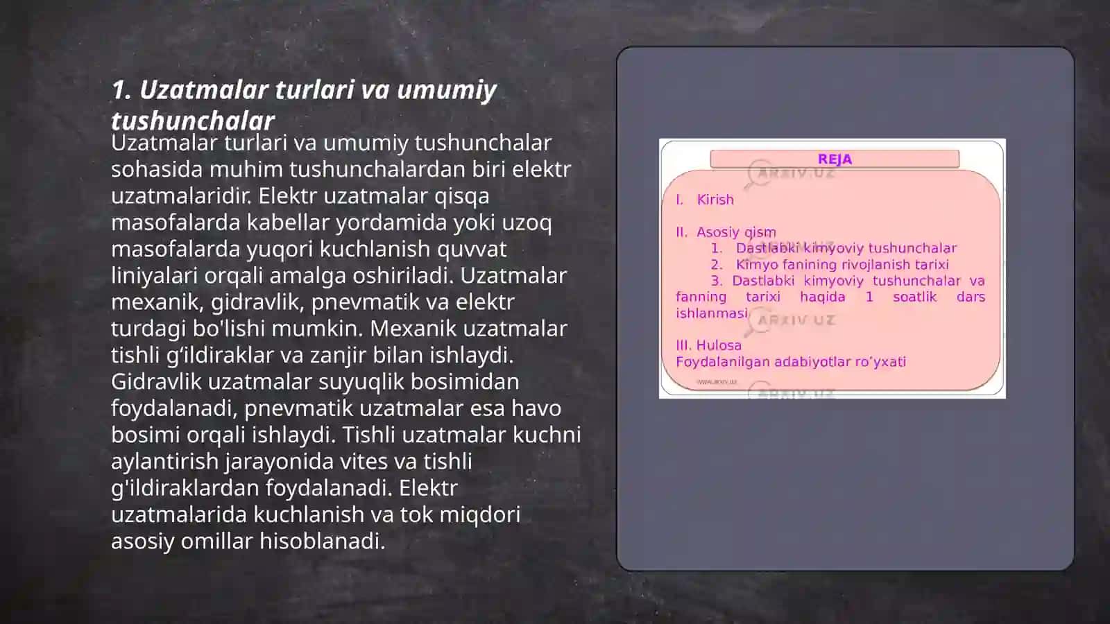 Uzatmalar umumiy tushunchalar 3