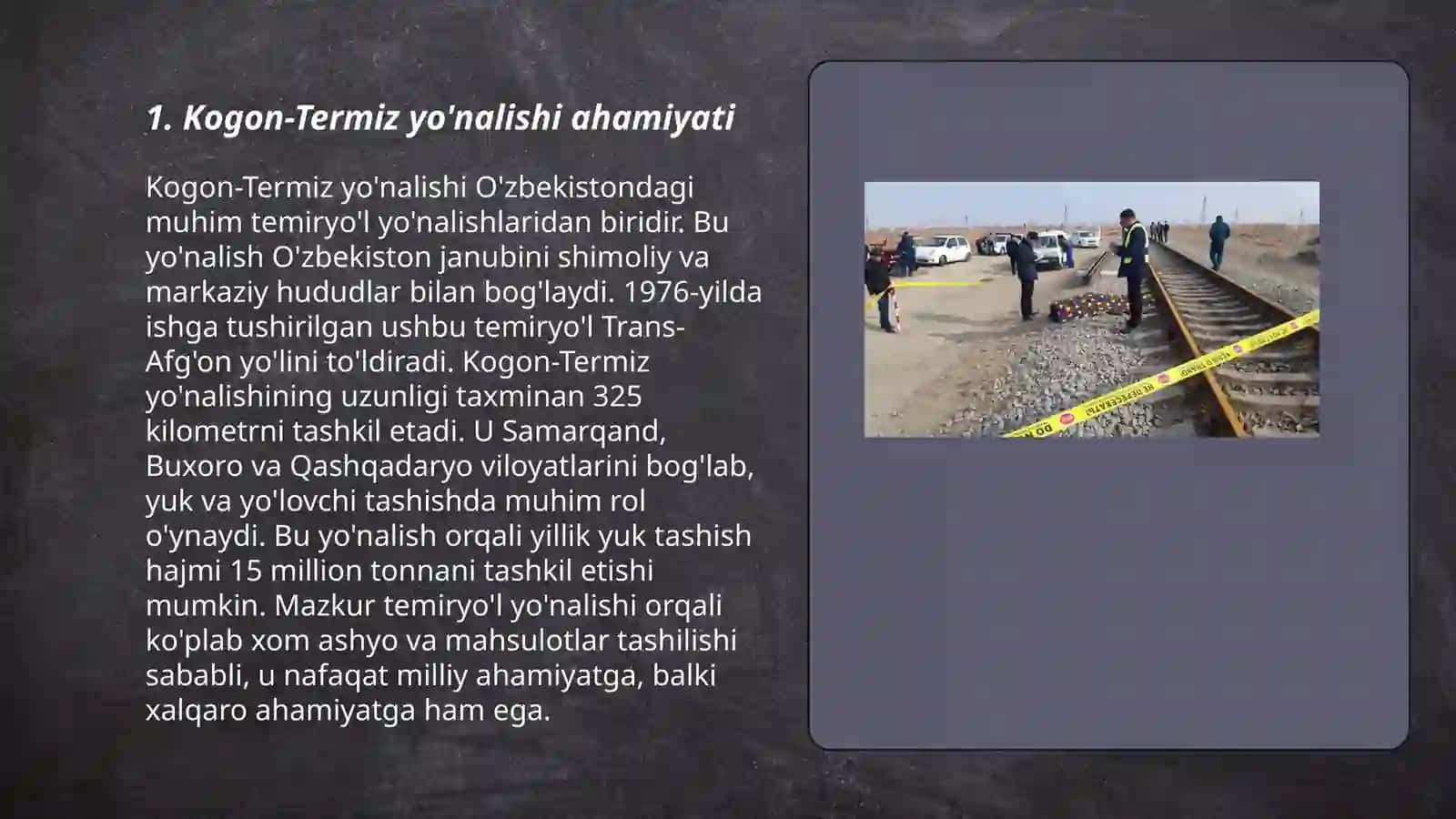 Kogan termiz temir yulining qurilishi 3