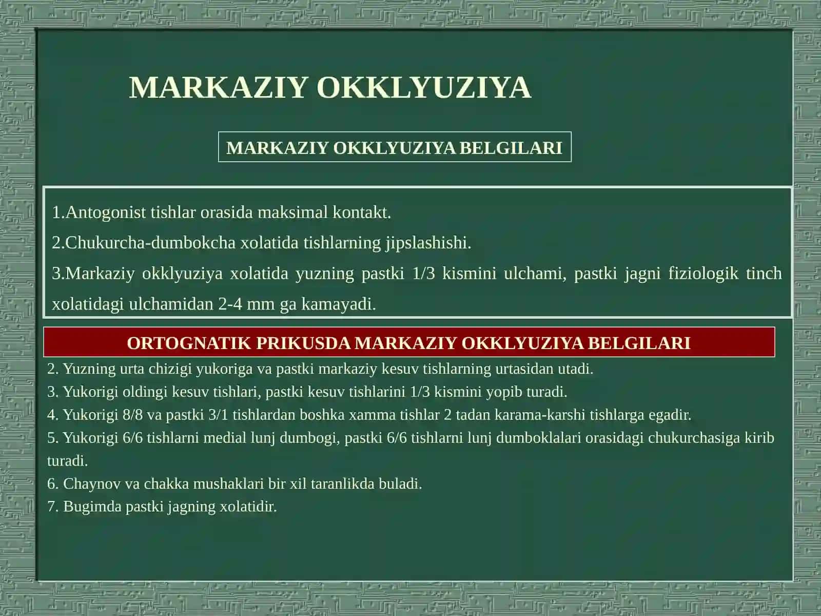 ARTIKULYATSIYA VA OKKLYUZIYA 3