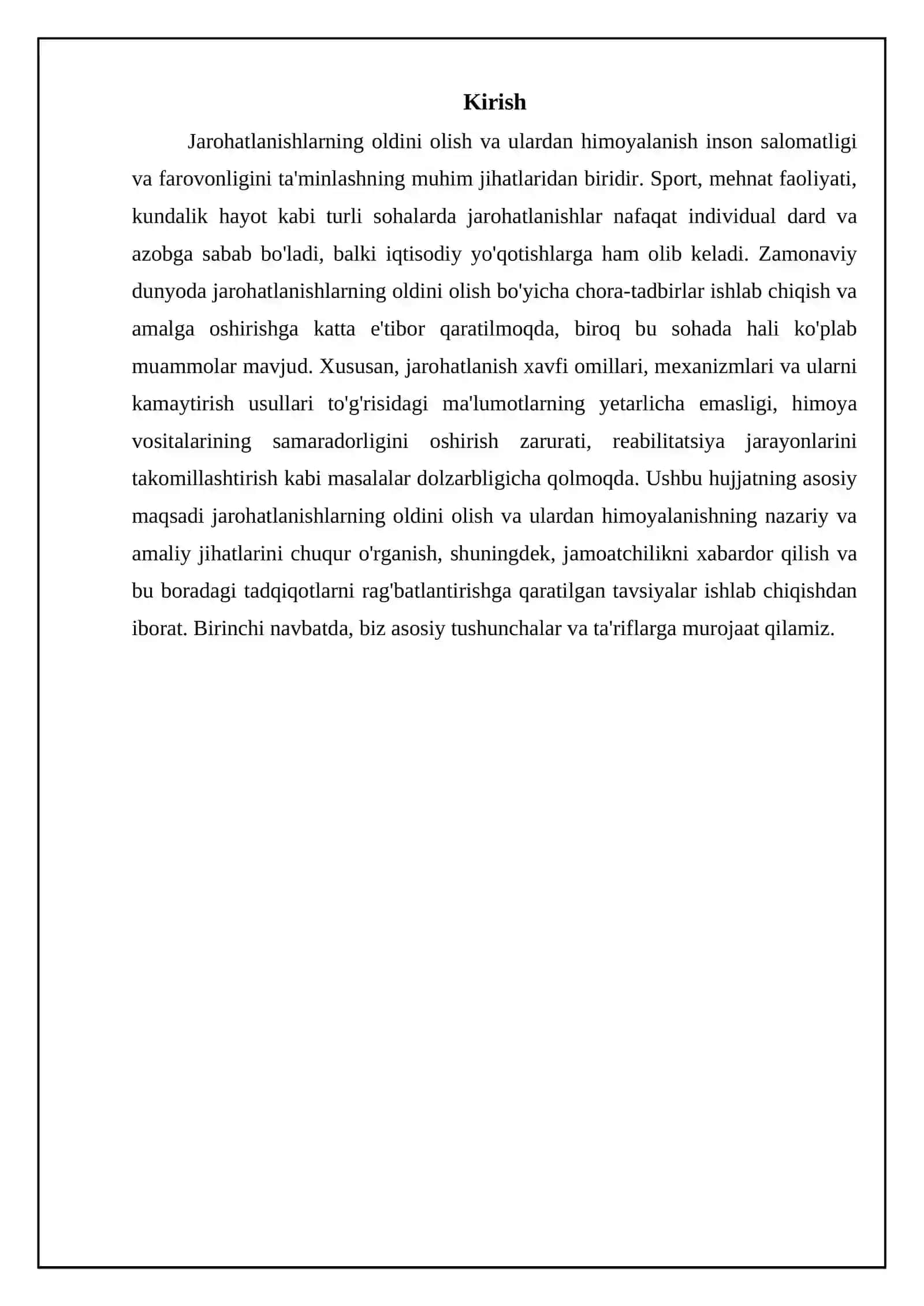 Shikastlanishni oldini olish va muhofaza qilish 3