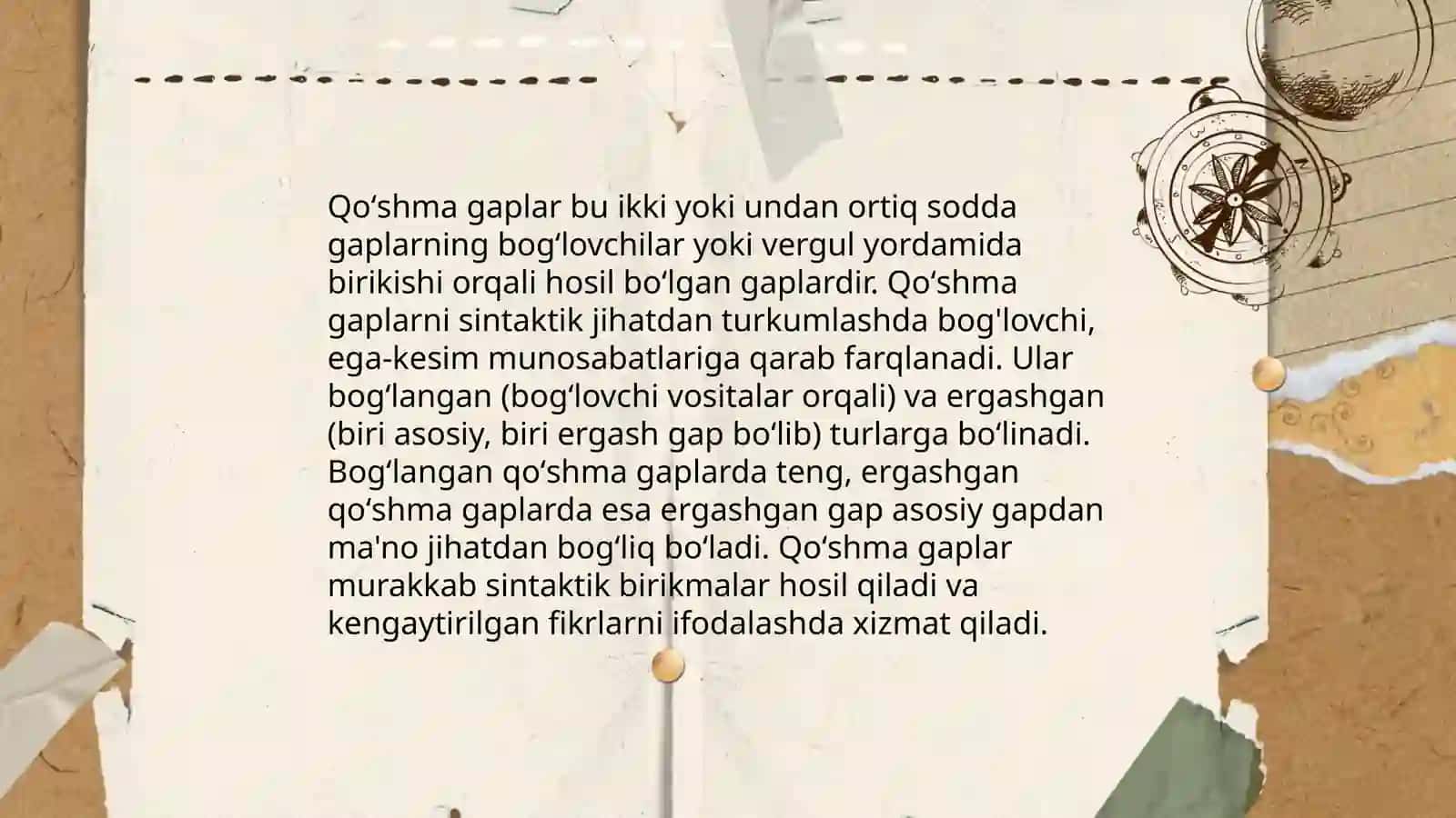 Qoʻshma gaplar tasnifi 3