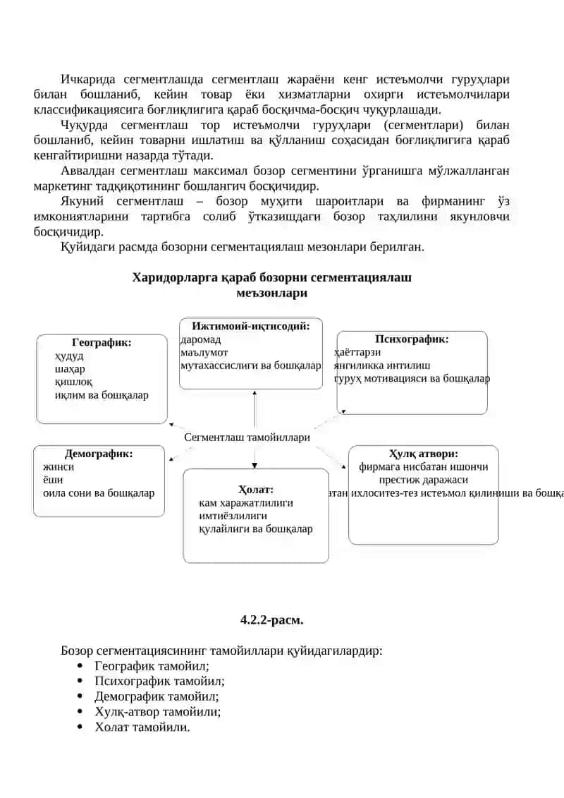 Бозор сегментацияси 3
