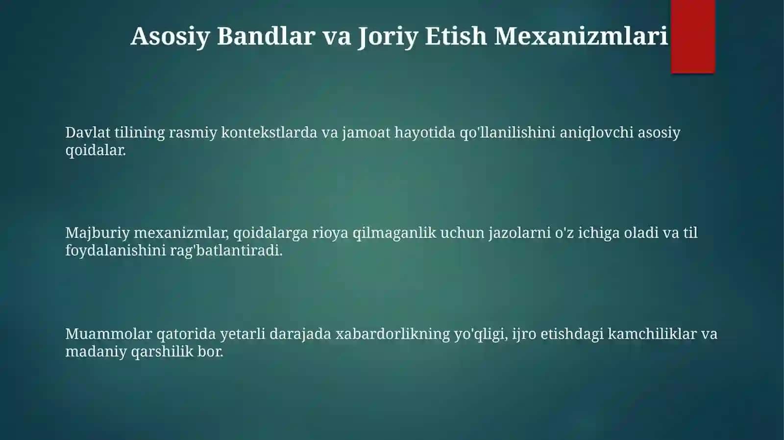 Davlat tili haqida qonun va uning ijrosi: muammolar yechimlar 3