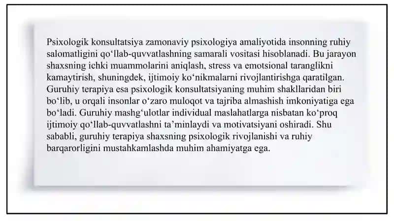Psixologik konsultatsiyada guruhiy terapiyaning ahamiyati 3