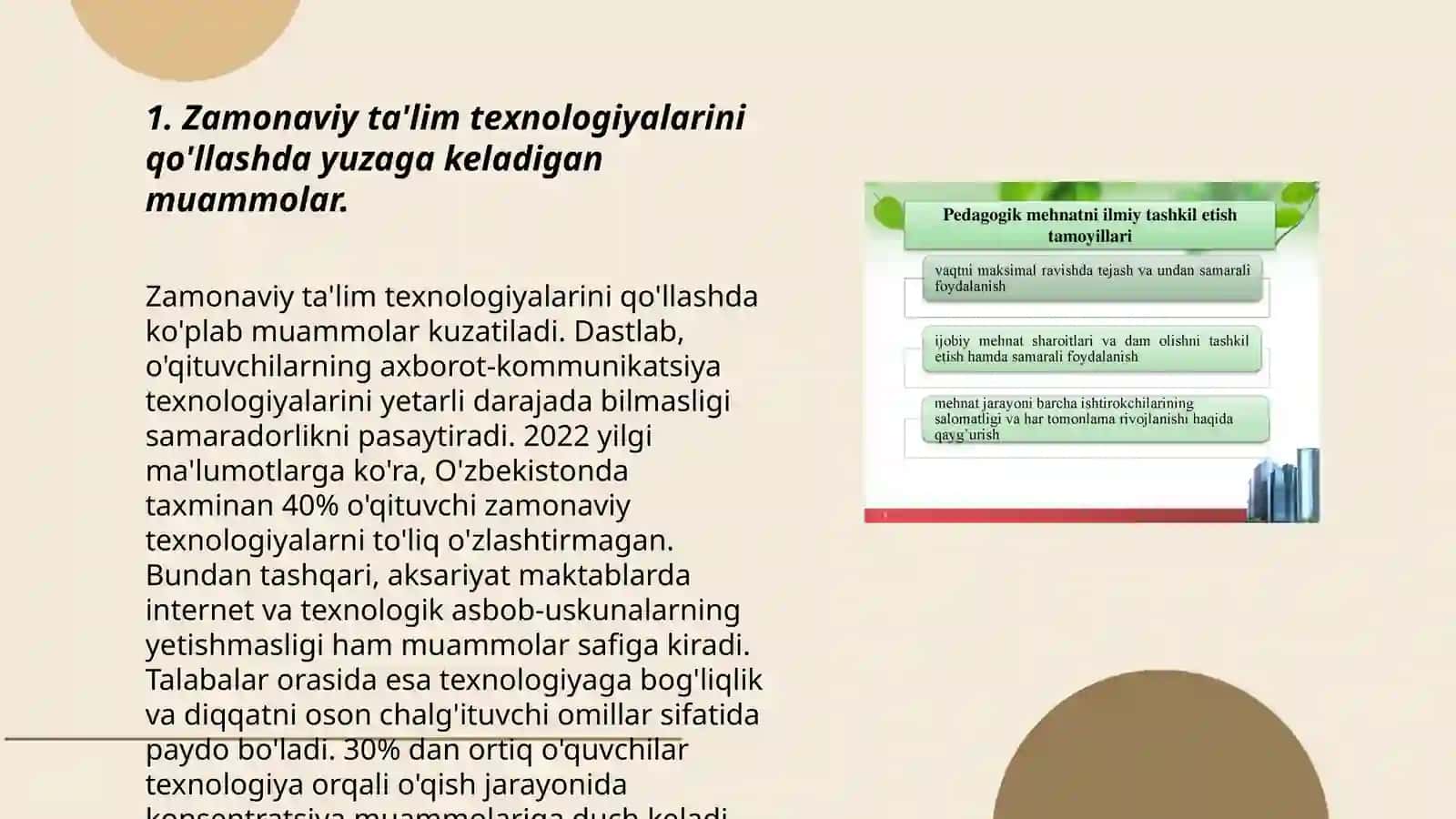 Hozirgi zamon oʻqituvchisi mehnatini ilmiy asosda tashkil etish muammolari 3