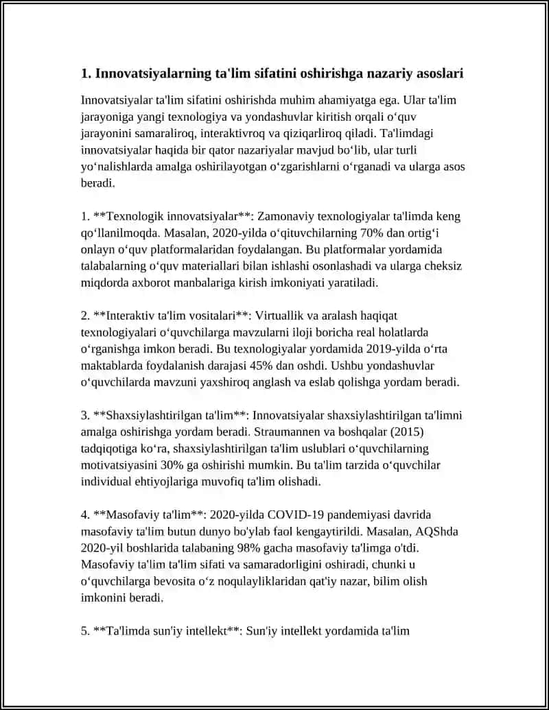 "INNOVATSIYALARNING TA' LIM SIFATINI OSHIRISHGA TA' SIRI" 3