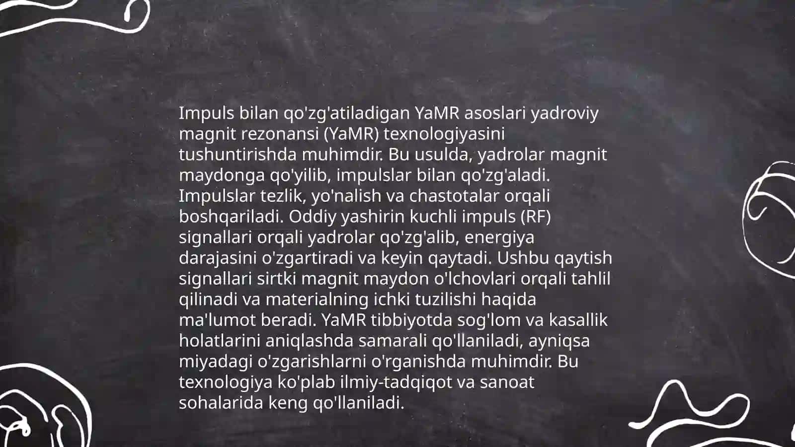 Impuls bilan qo'zg'atiladigan YaMR spektroskopiya 3