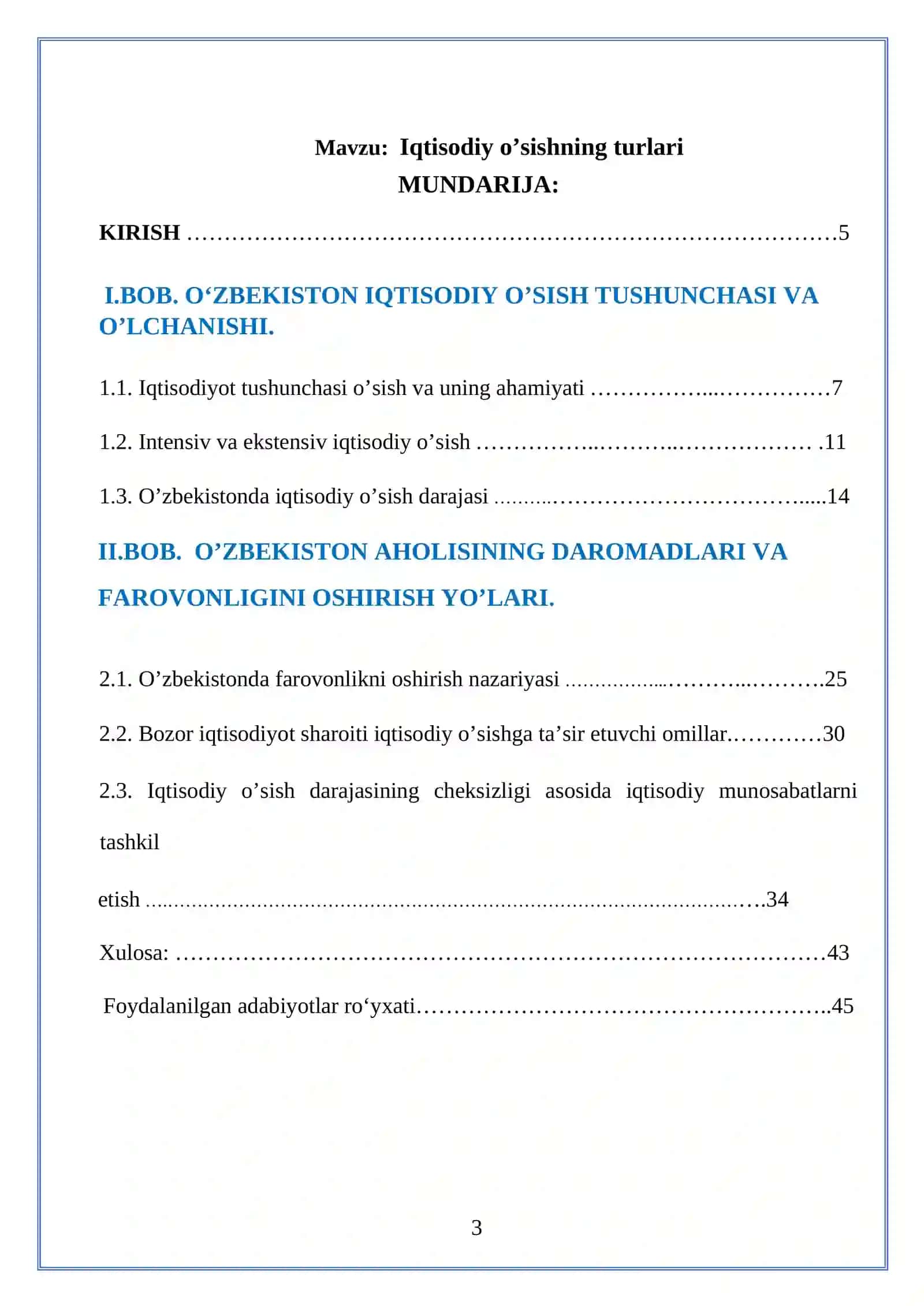 Iqtisodiy o'sishning turlari 3