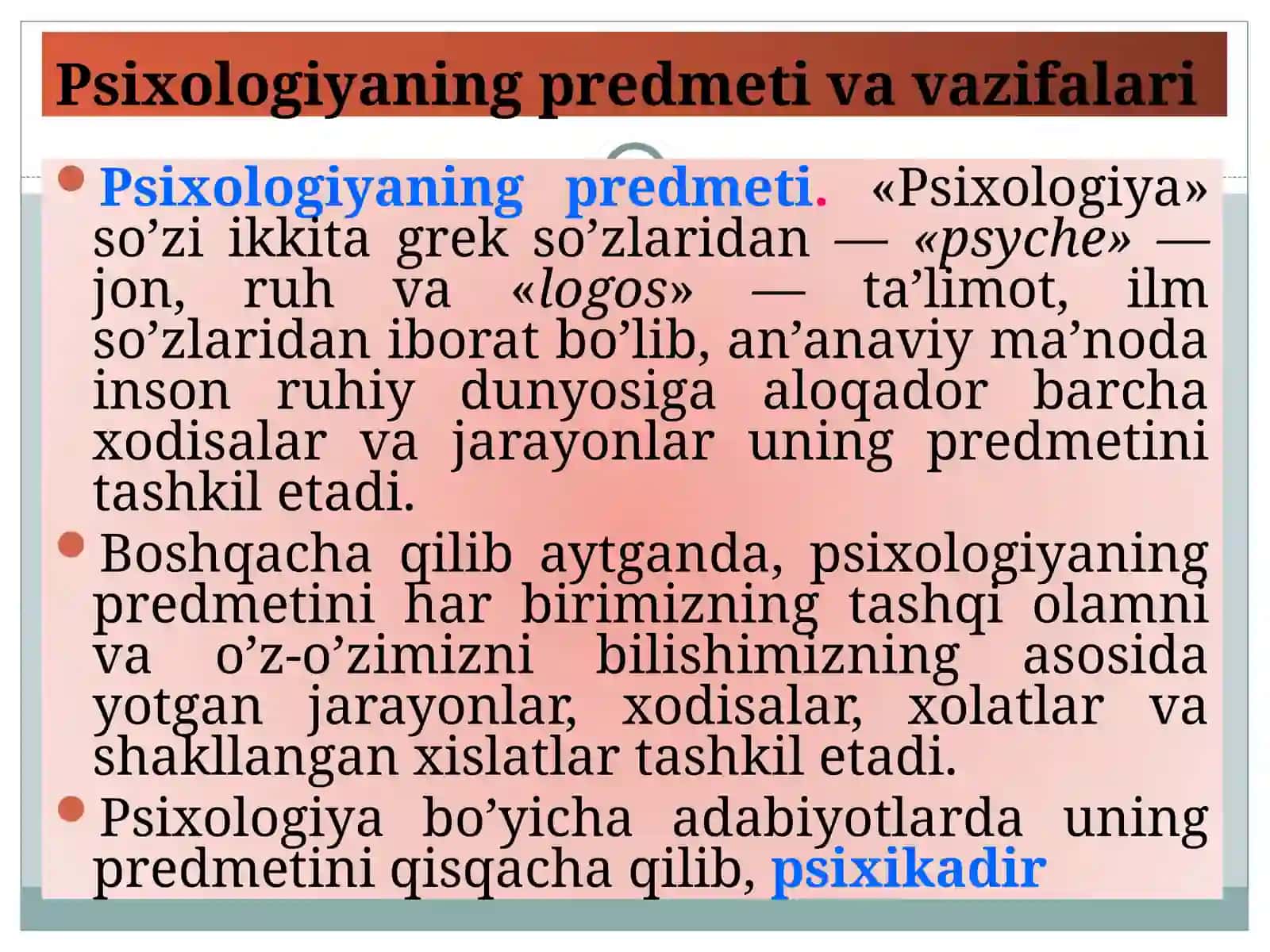 Umumiy Psixologiyaga Fanining Predmeti 3