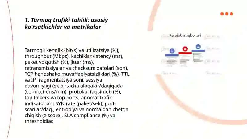 Tarmoqda ma’lumotlar oqimini monitoring qilish va xavfsizlik tahlili 3