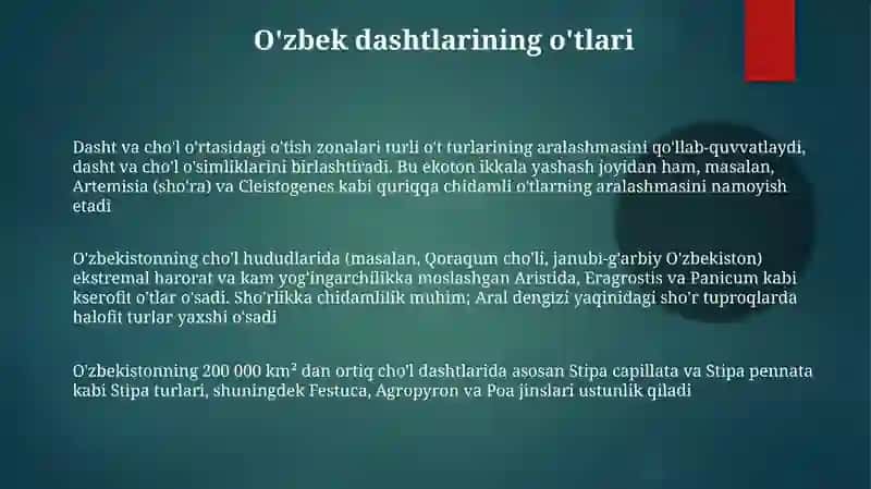 O'zbekistonning to'g' cho'l dashtlarida o'sadigan o'simliklar 3