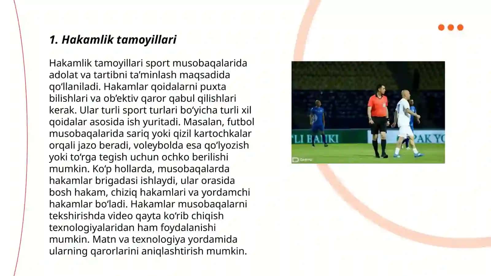 Gandbol oʻyinida hakamlik.Hakamlar ish faoliyatini oʻrganish 3