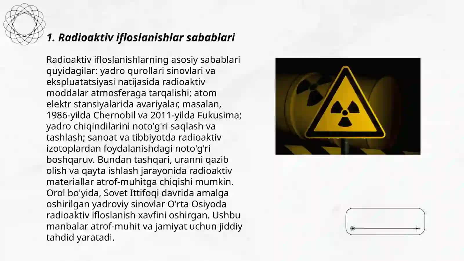 Radioaktiv ifloslanishlar tavsifi 3