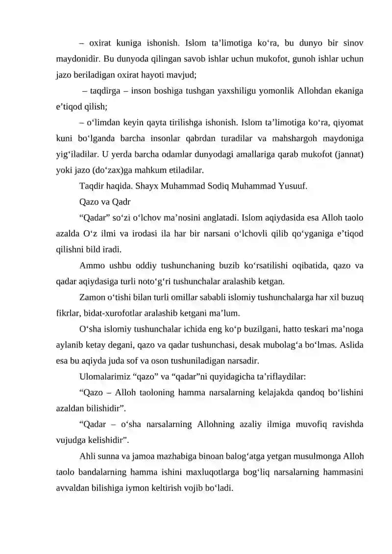 Islom dinining aqidaviy yo`nalishlari va maktablari 3
