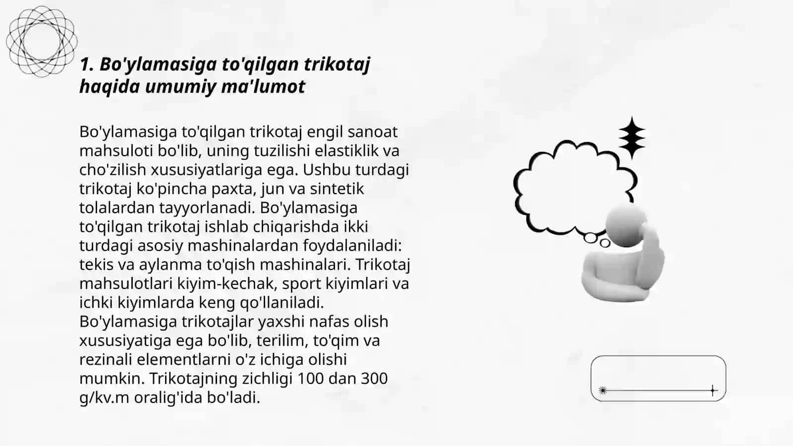 Bo'ylamasiga to'qilgan suplit trikotaj to'qimasi 3