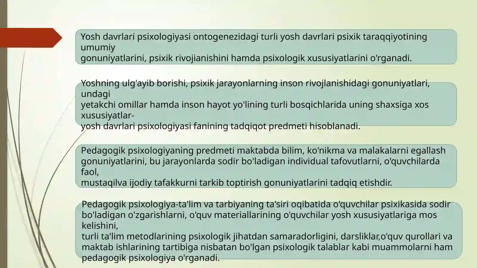 Yoshva Pedagogika Psixologiyasi fanining tadqiqot sohasi va muammolari 3
