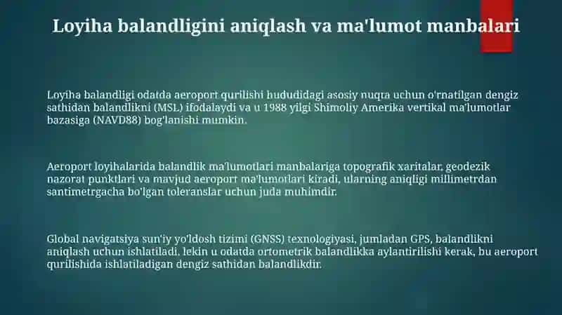 Aeroportlarni qurish loyihalari balandligini joyigako’chirish 3
