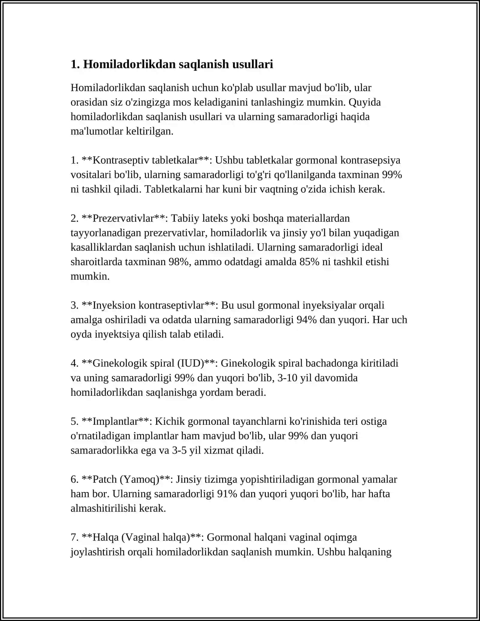 HOMILADORLIKDAN SAQLANISH HAQIDA UMUMIY TUSHUNCHALAR 3