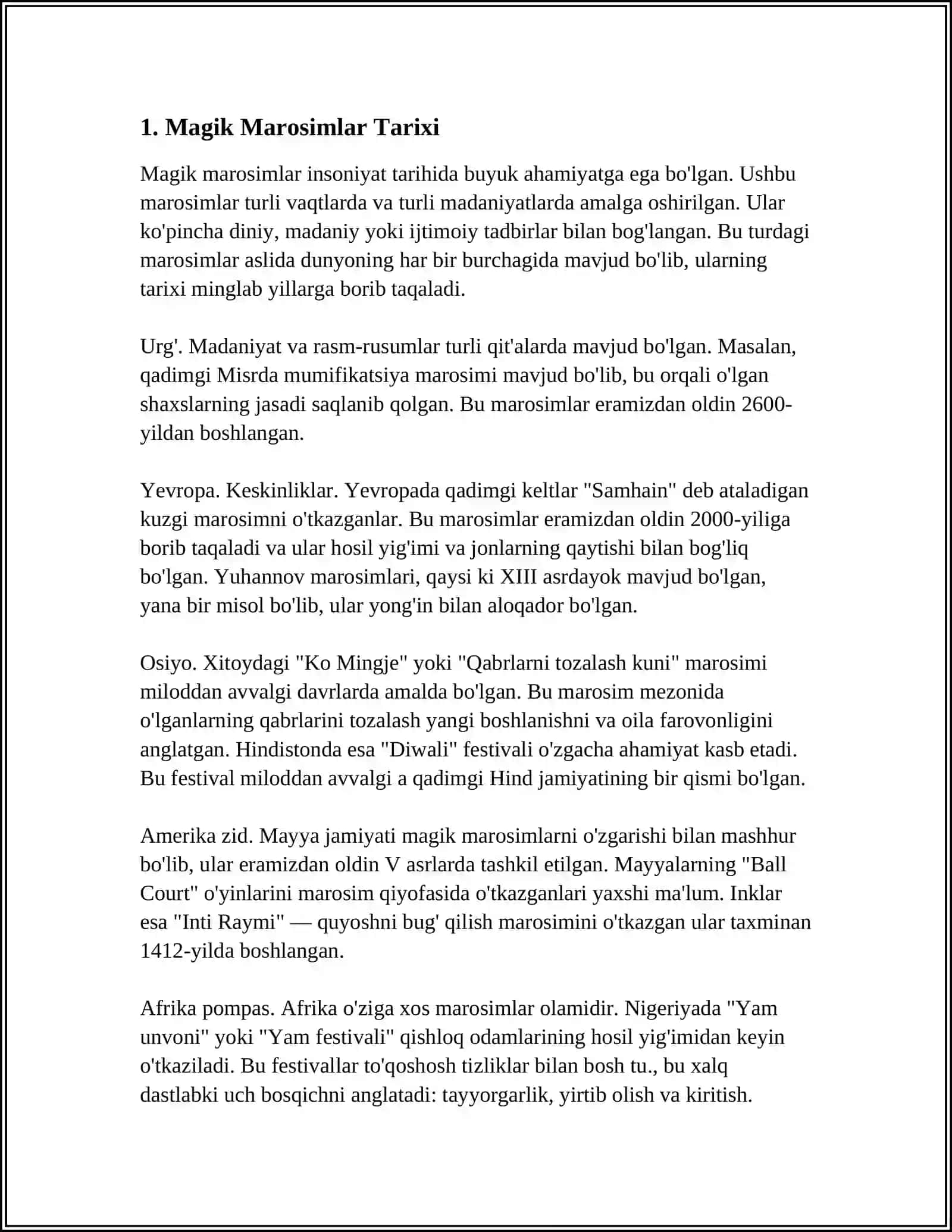 MAGIK MAROSIM HAQIDA MUSTAQIL ISH YOZISH 3