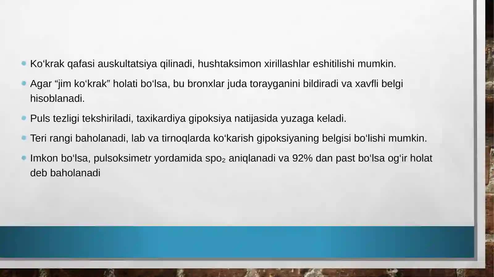 Bronxial Astma Hurujida Birinchi Yordam 3