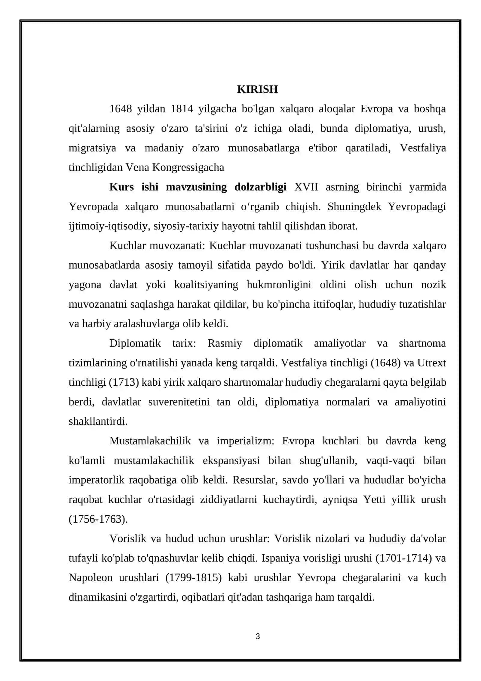 XVII ASRNING BIRINCHI YARMIDA YEVROPADA XALQARO MUNOSABATLAR 3
