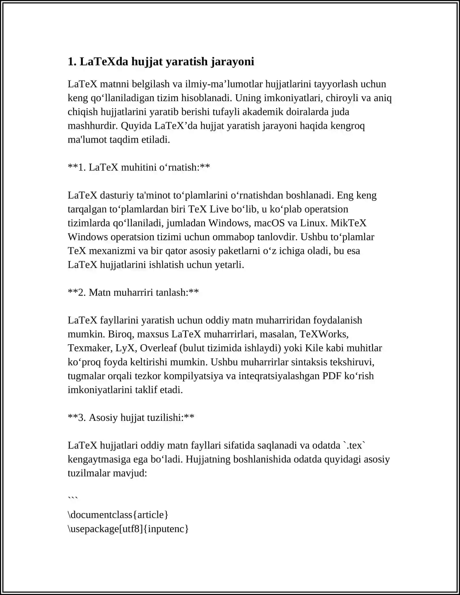 LaTeXDA HAVOLALAR BILAN YOZISH 3